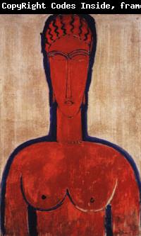 Amedeo Modigliani Large red Bust